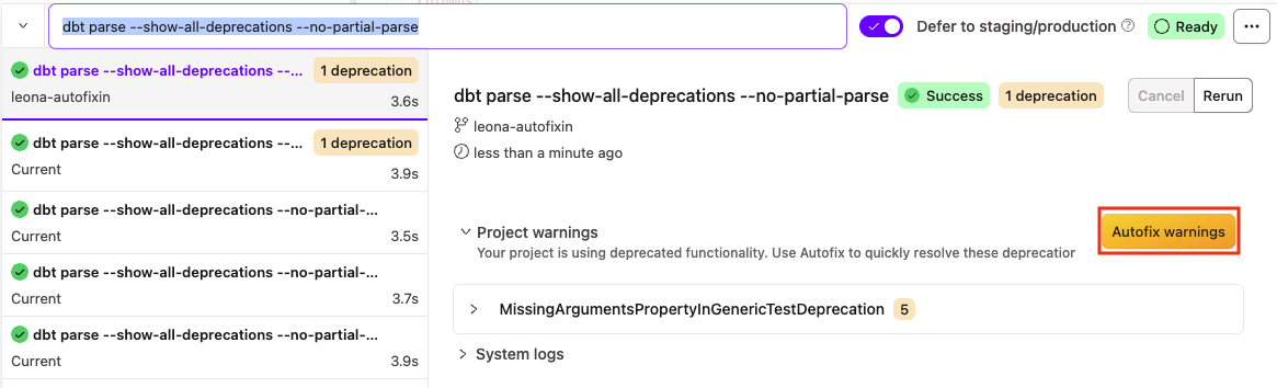 Learn what deprecations need to be auto fixed Learn what deprecations need to be auto fixed